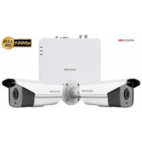 Sistem supraveghere video Hikvision  2 camere de exterior FULL HD 1080P, 2MP, IR 40m