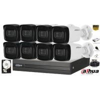 Kit complet supraveghere Dahua 8 camere, 2MP Full HD 1080P, IR 40m