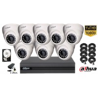 Kit complet supraveghere video Dahua 8 camere FullHD, IR 30M