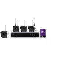 Kit supraveghere video WiFi Hikvision  4 camere IP, FullHD  NK42W0-1T(WD)     