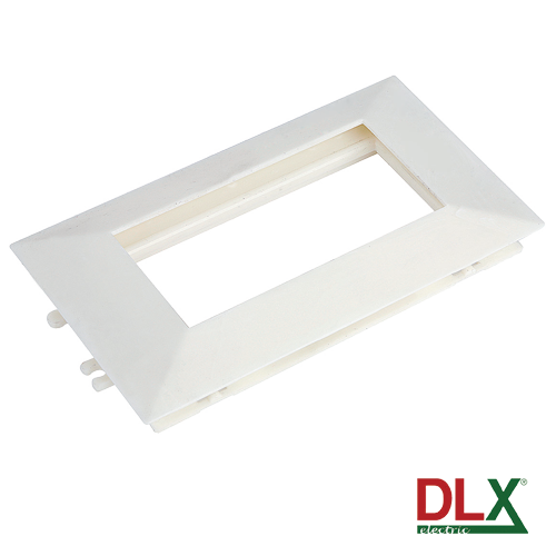 Rama alba cvadrupla pentru aparataj 45x45 mm (8 module) - DLX DLX-102-14