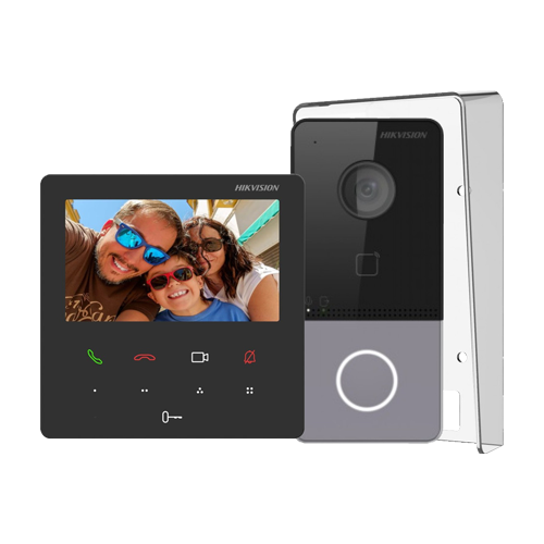 Kit Videointerfon Pentru 1 Familie, Wi-fi 2.4ghz, Monitor 4.3 Inch - Hikvision