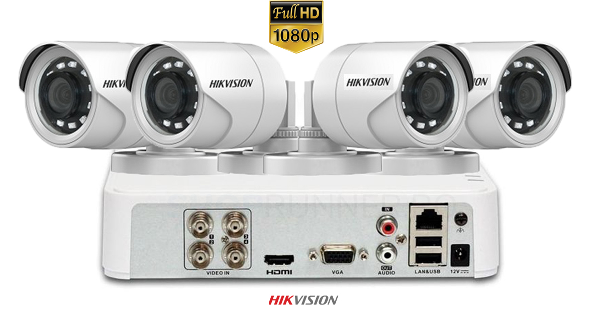 Sistem Supraveghere Video Hikvision 4 Camere Full Hd 1080p,2mp, Ir 20m