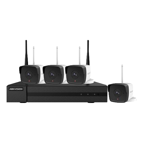 Kit Wifi 4 Camere Bullet 2mp + Nvr - Hiwatch By Hikvision