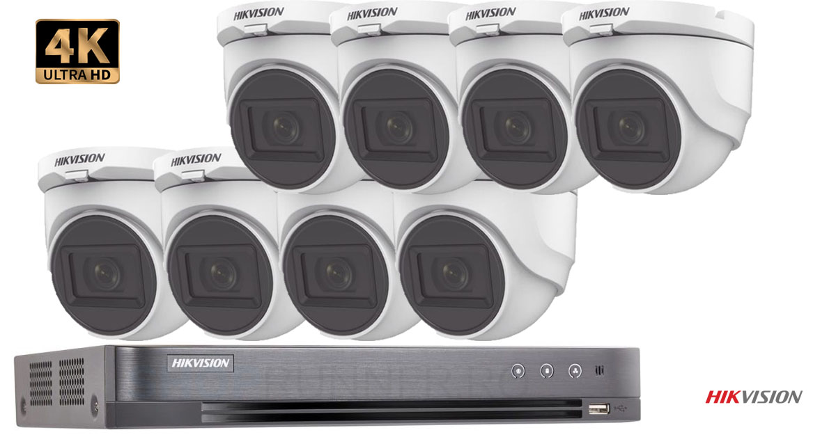 Sistem Supraveghere Video Hikvision 8 Camere De Interior 8mp(4k), Ir 30m