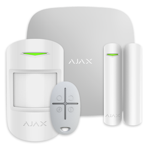 Kit alarma starterkit, wireless, lan + 2g, alb - ajax